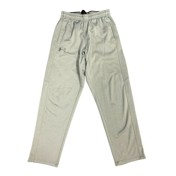 Under Armour ColdGear Fleece Sweatpants Men Size S Gray Elastic Waist Drawstring - Picture 1 of 12